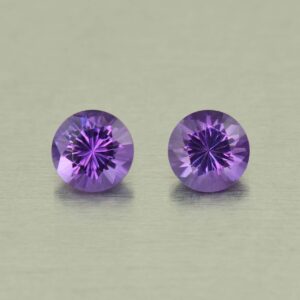 Amethyst round pair 5.0mm 0.78cts N am145 SOLD
