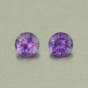 Amethyst round pair 5.0mm 0.79cts N am147 SOLD