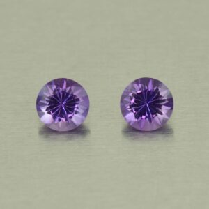 Amethyst round pair 5.0mm 0.81cts N am148 SOLD