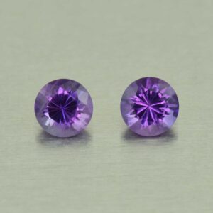 Amethyst round pair 5.5mm 1.03cts N am140