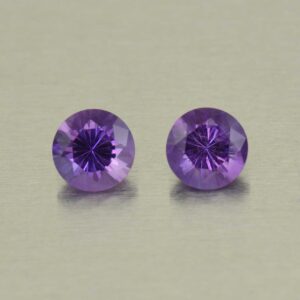 Amethyst round pair 5.5mm 1.06cts N am143