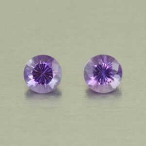Amethyst round pair 5.5mm 1.09cts N am164
