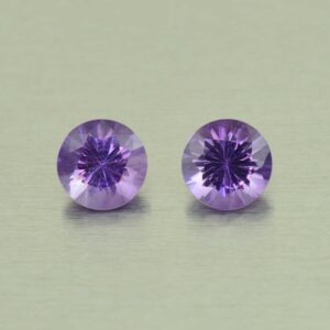 Amethyst round pair 6.0mm 1.34cts N am109 SOLD