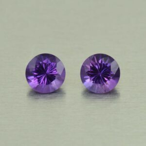 Amethyst round pair 6.0mm 1.38cts N am113 SOLD
