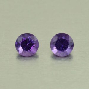 Amethyst round pair 6.0mm 1.40cts N am115 SOLD