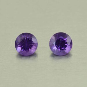 Amethyst round pair 6.5mm 1.67cts N am118 SOLD