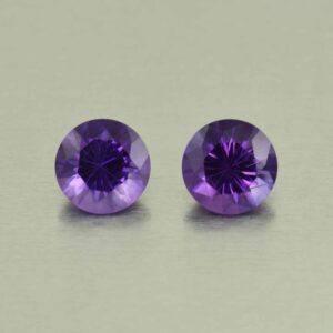 Amethyst round pair 8.0mm 3.07cts N am126 SOLD