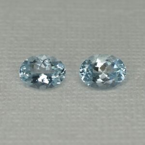 Aquamarine oval pair 8.1x6.1mm 2.22cts N aq228 SOLD