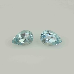 Aquamarine pear pair 12.4x8.41mm 12.2x8.5mm 5.70cts N aq307 scaled 1 SOLD