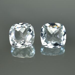 Aquamarine sq cush pair 12.0mm 10.50cts N aq196