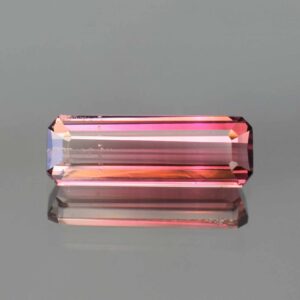 BiColorTourmaline eme cut 14.8x5.1mm 2.57cts N tm1001