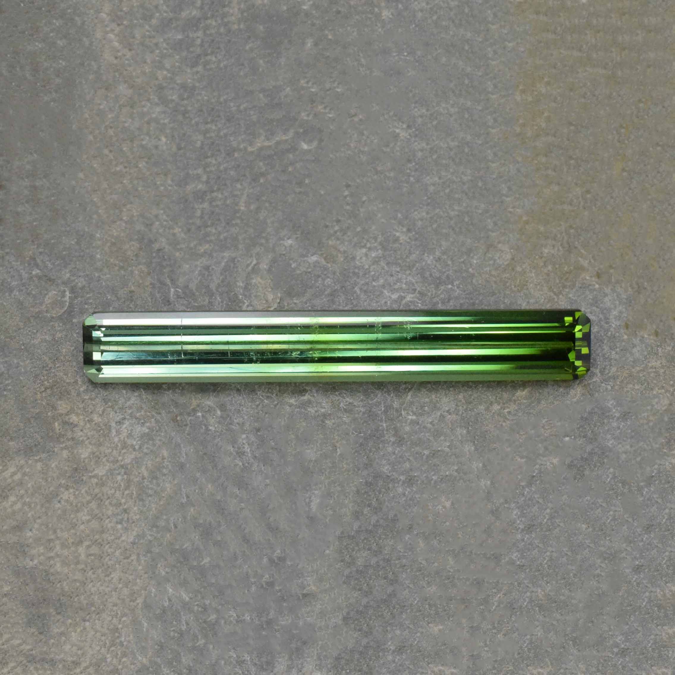 BiColorTourmaline eme cut 43.4x6.1mm 13.82cts N tm268 crop