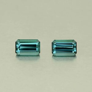 BlueGreenTourmaline eme cut pair 10.4x6.7mm 6.48cts N tm1691 scaled 1