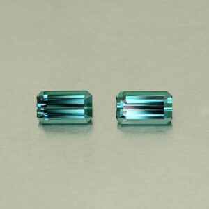 BlueGreenTourmaline eme cut pair 10.9x6.4mm 6.58cts N tm1692 scaled 1 SOLD