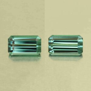BlueGreenTourmaline eme cut pair 11.4x6.7mm 6.94cts N tm1683 a 1 scaled 1 SOLD