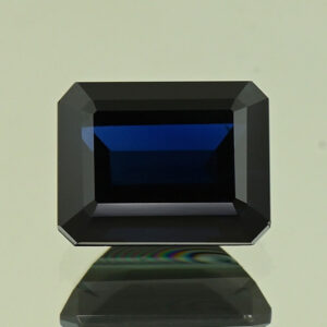 BlueSapphire eme cut 8.9x7.0x4.6mm 3.27cts H sa1252 a