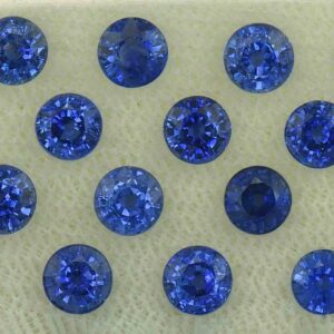 BlueSapphire round box set 4.0mm 7.28cts H sa988 SOLD