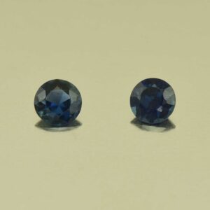 BlueSapphire round pair 4.0mm 0.55cts N sa593
