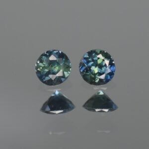 BlueSapphire round pair 4.0mm 0.65cts N a sa428