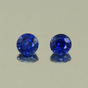 BlueSapphire round pair 4.0mm 0.78cts H sa1044