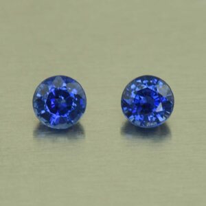 BlueSapphire round pair 4.0mm 0.79cts H sa972 SOLD