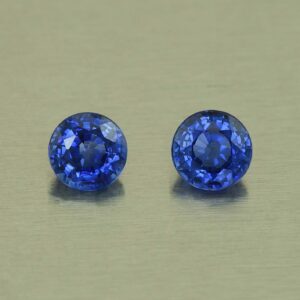 BlueSapphire round pair 4.2mm 0.77cts H sa971 SOLD