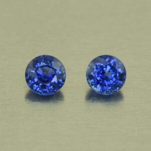 BlueSapphire round pair 4.2mm 0.84cts H sa973 SOLD