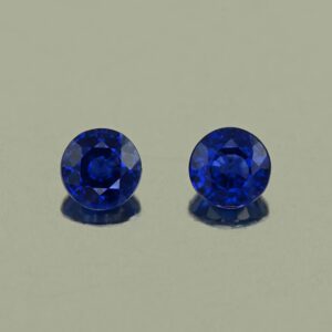 BlueSapphire round pair 4.3mm 0.82cts H sa1034