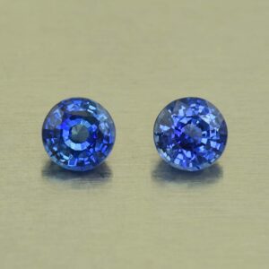 BlueSapphire round pair 4.4mm 0.91cts H sa974 SOLD