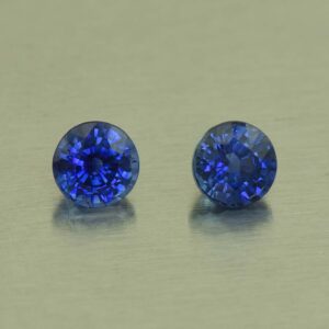 BlueSapphire round pair 4.4mm 1.02cts H sa982 SOLD