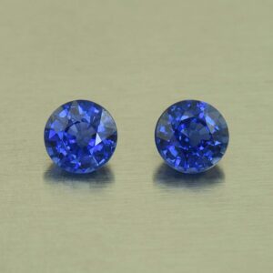 BlueSapphire round pair 4.5mm 1.01cts H sa980 SOLD