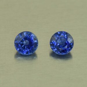 BlueSapphire round pair 4.6mm 1.07cts H sa983 SOLD