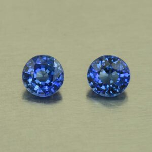 BlueSapphire round pair 4.6mm 1.15cts H sa986 SOLD