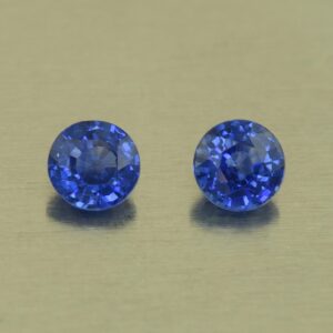 BlueSapphire round pair 4.7mm 1.13cts H sa985 SOLD