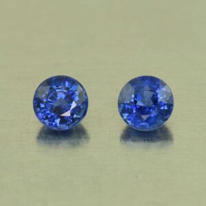 BlueSapphire round pair 4.7mm 1.21cts H sa959 SOLD