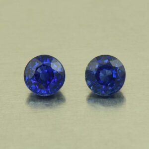 BlueSapphire round pair 4.7mm 1.26cts H sa960 SOLD