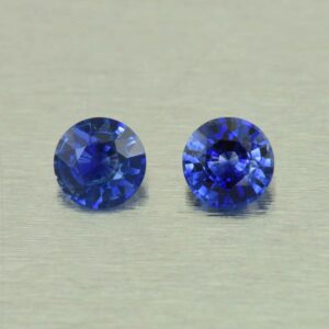 BlueSapphire round pair 4.8mm 0.93cts H sa578
