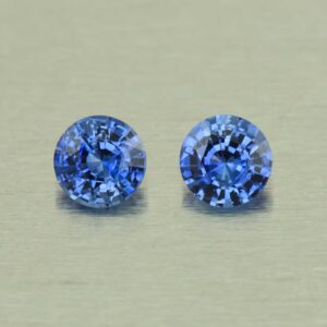BlueSapphire round pair 4.8mm 1.02cts H sa579 SOLD