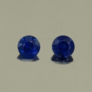 BlueSapphire round pair 4.8mm 1.22cts H sa1058 SOLD