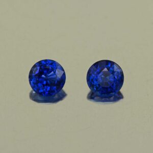 BlueSapphire round pair 4.8mm 1.24cts H sa1033 SOLD