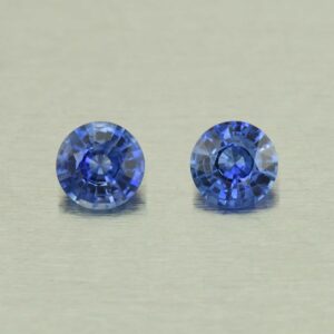 BlueSapphire round pair 4.9mm 0.93cts H sa580 SOLD