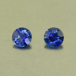 BlueSapphire round pair 4.9mm 0.97cts H sa961 SOLD