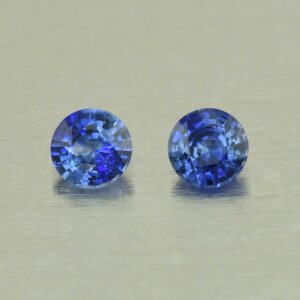 BlueSapphire round pair 4.9mm 1.02cts H sa581 SOLD