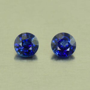 BlueSapphire round pair 4.9mm 1.06cts H sa963 SOLD