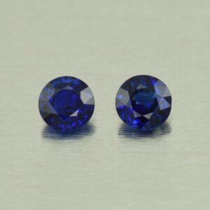 BlueSapphire round pair 4.9mm 1.08cts H sa575 SOLD
