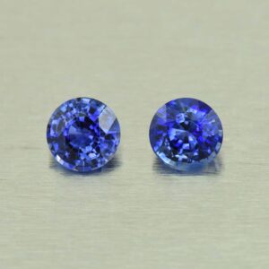 BlueSapphire round pair 4.9mm 1.12cts H sa576 SOLD