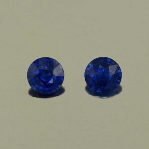 BlueSapphire round pair 5.0mm 1.08cts H sa1059 SOLD