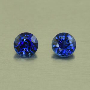 BlueSapphire round pair 5.0mm 1.14cts H sa967 SOLD