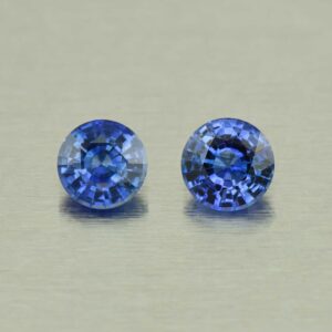 BlueSapphire round pair 5.0mm 1.22cts H sa582 SOLD