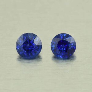 BlueSapphire round pair 5.0mm 1.25cts H sa577 SOLD